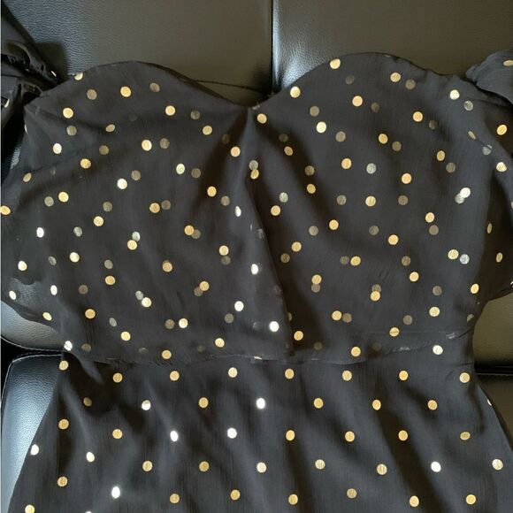 LOVER & FRIENDS BLACK GOLD MINI DRESS - Picture 5 of 10